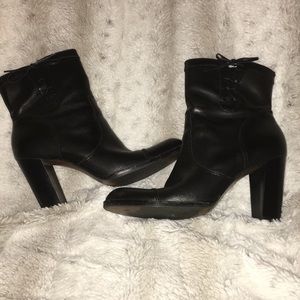 Black above the ankle boots.